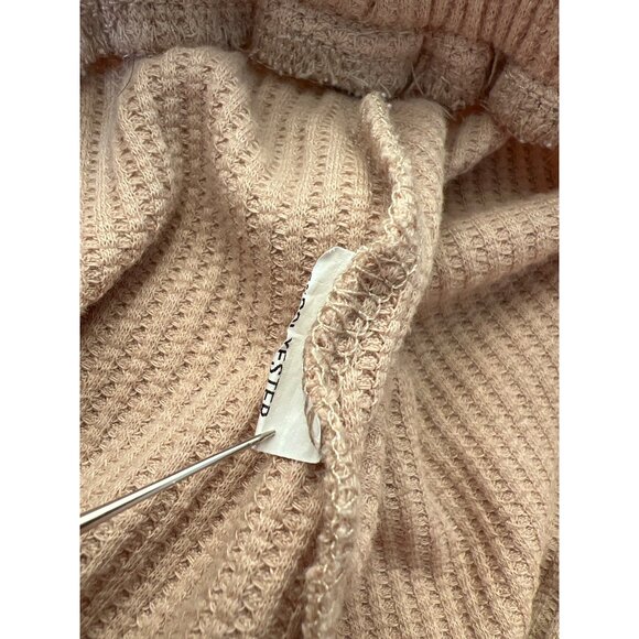 Two Piece Set Size Small Crop Top & Shorts Outfit Set Thermal Waffle Knit Tan - Picture 3 of 6